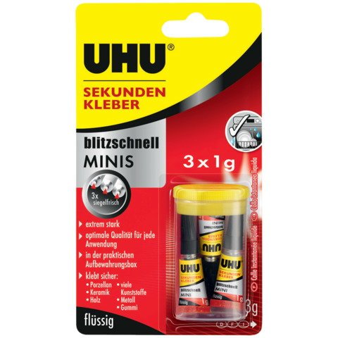 UHU sek. bs minis 3x1g D/F/I