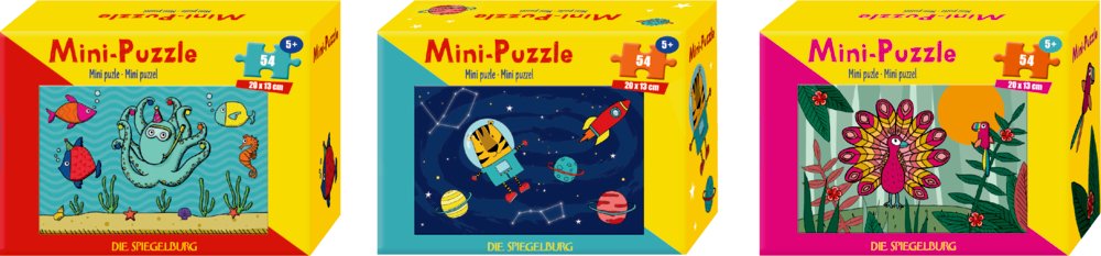 [4029753177353] Mini-Puzzle (54 Teile) Bunte Geschenke, sort.
