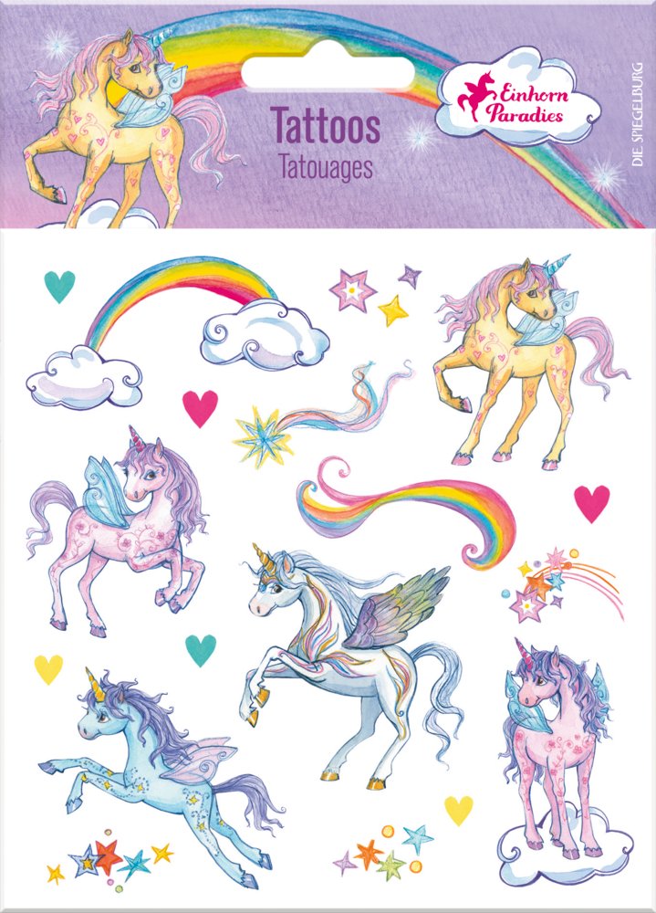 [4029753179302] Glitzer-Tattoos Einhorn-Paradies