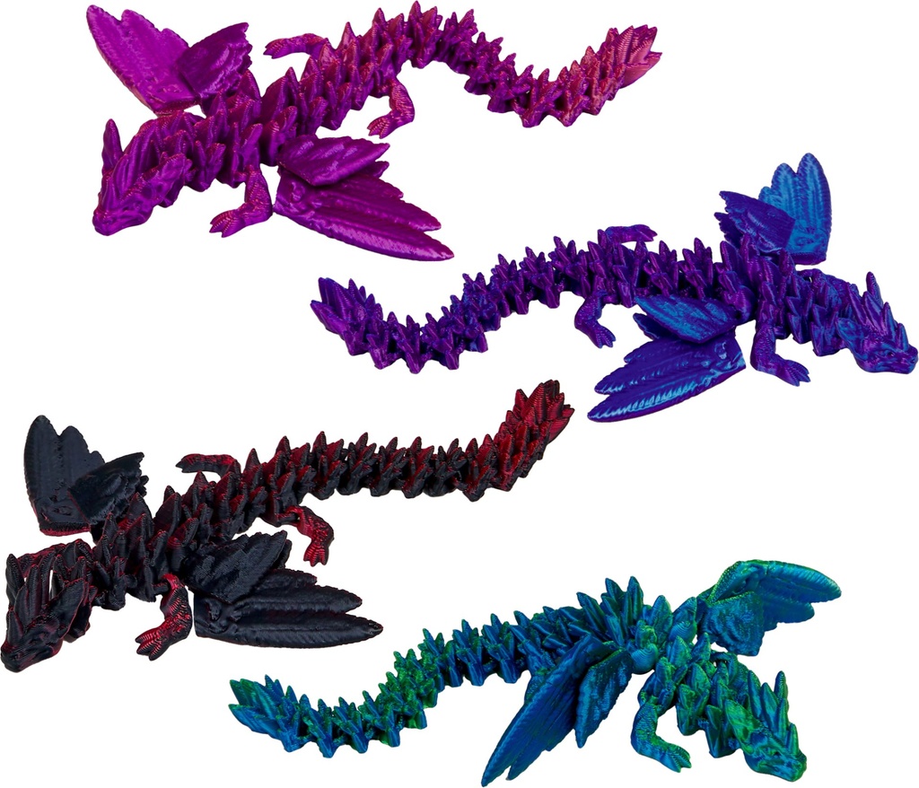 Kristall-Drache mit Flügeln -
