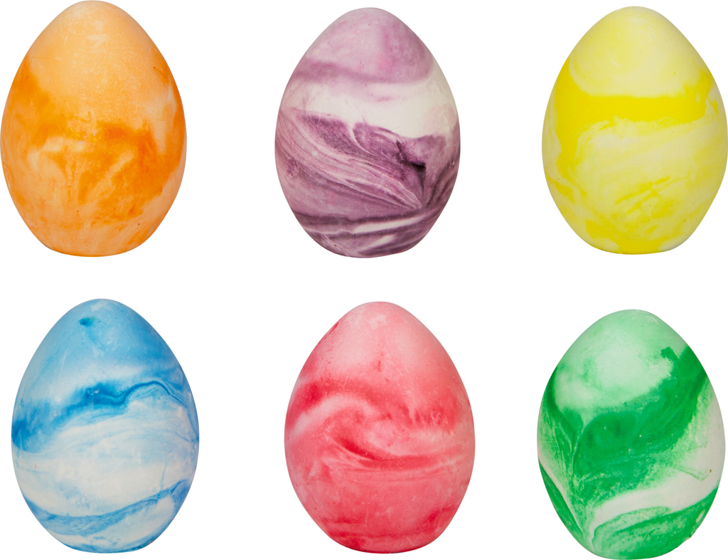 Kreide-Ei - Fröhliche Ostern, sort. im Display