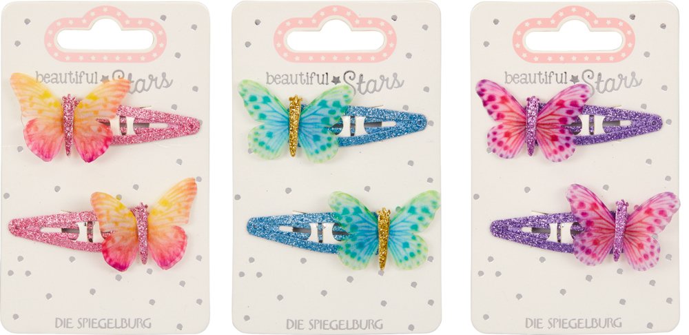 Haarclips Schmetterling no.3 - beautiful Stars, sort.i.D.