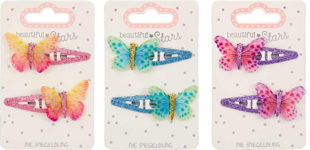 Haarclips Schmetterling no.3 - beautiful Stars, sort.i.D.