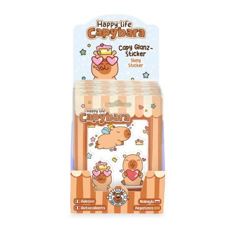 Happy Life Capybara Capy Glanz-Sticker