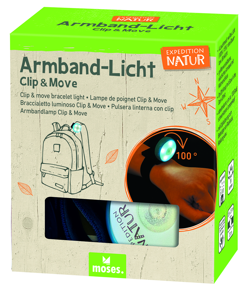  Armband-Licht Clip & Move