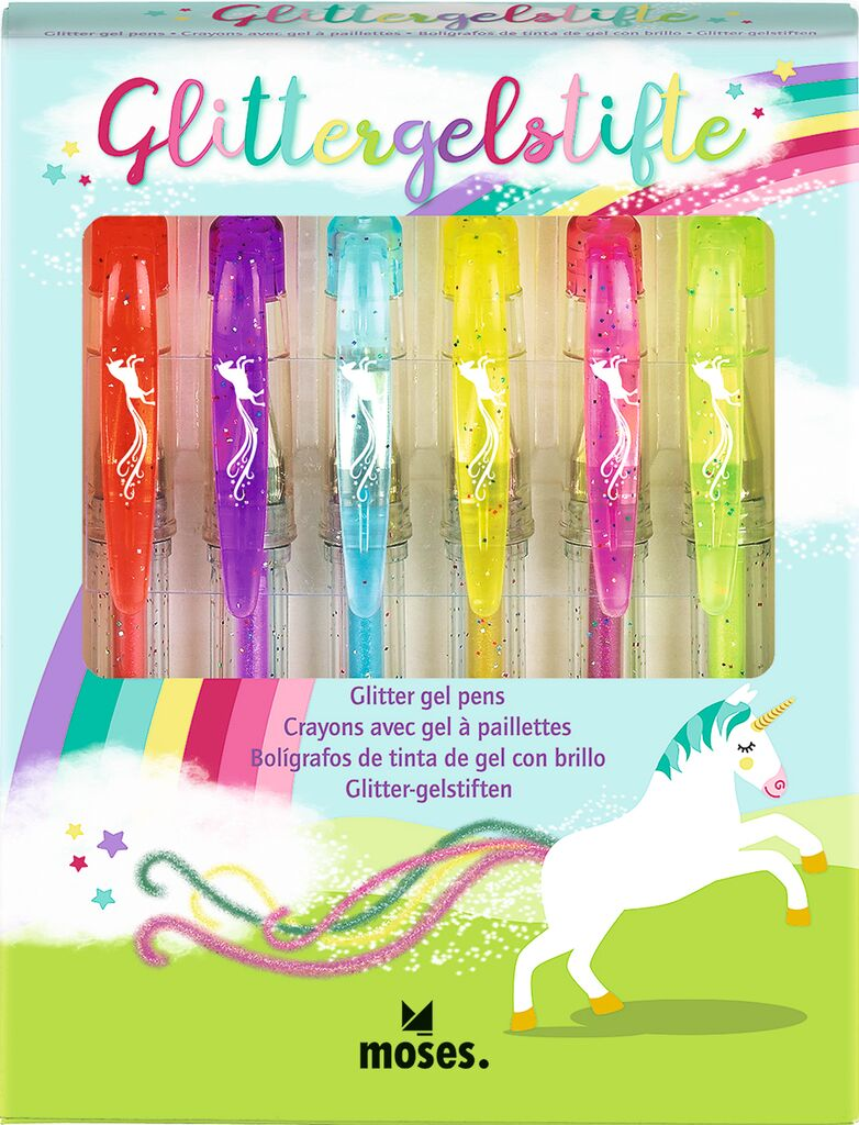 Einhorn-Glittergelstifte