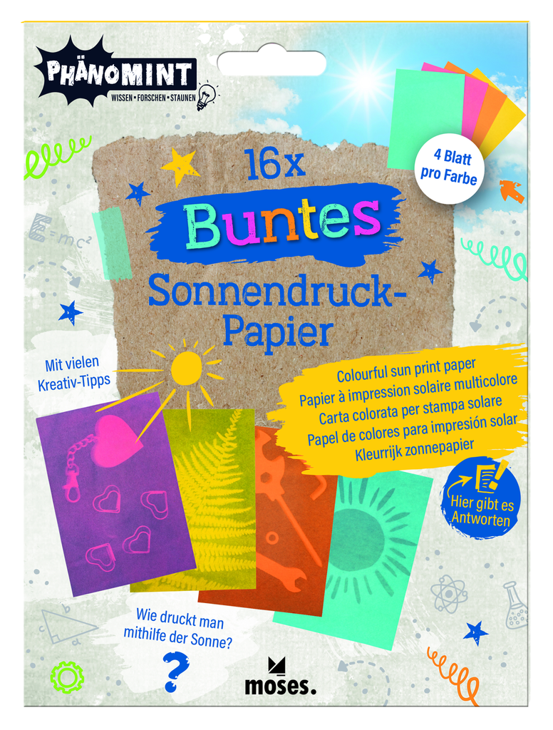  Buntes Sonnendruckpapier