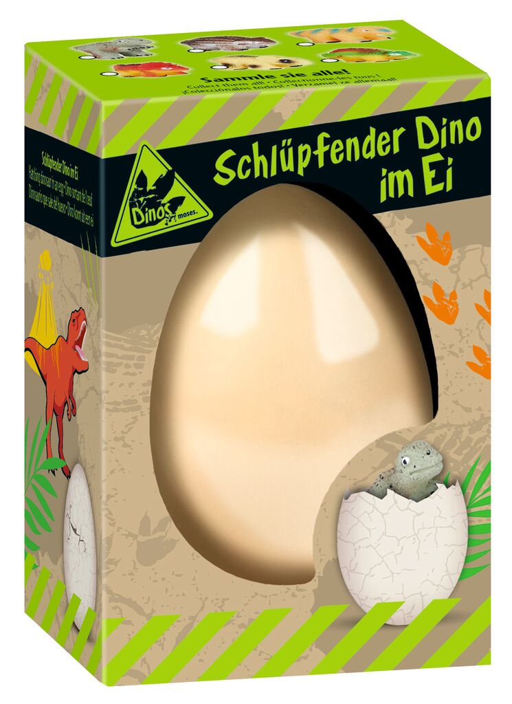 Schlüpfende Dinos im Ei 