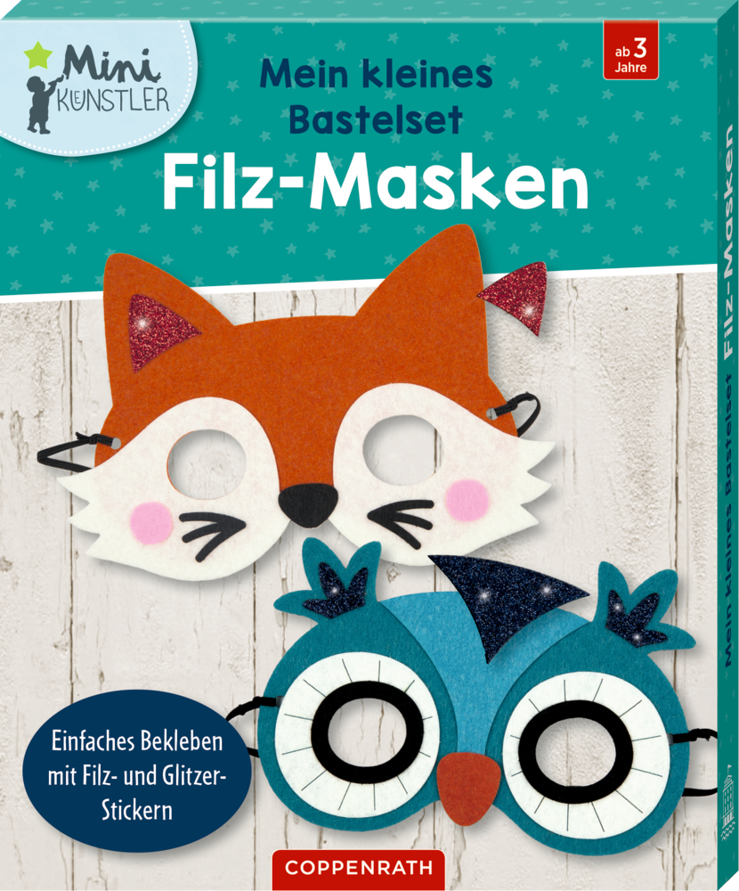 M. kl. Bastelset: Filz-Masken (Fuchs/Eule) - Mini-Künstler