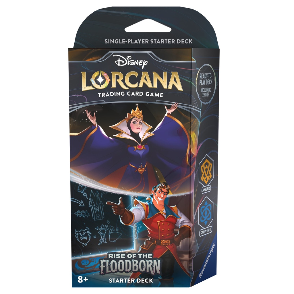 [4050368982353] Disney Lorcana Trading Card Game: Aufstieg der Flutgestalten - Starter Deck Bernstein und Saphir (Englisch)