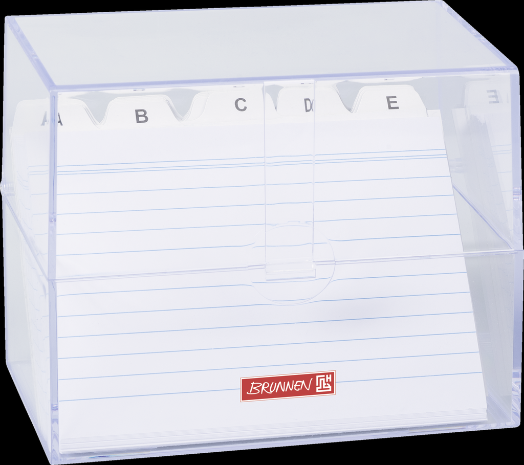 Karteibox A6 gefüllt transparent