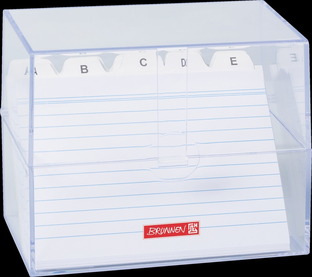 Karteibox A6 gefüllt transparent