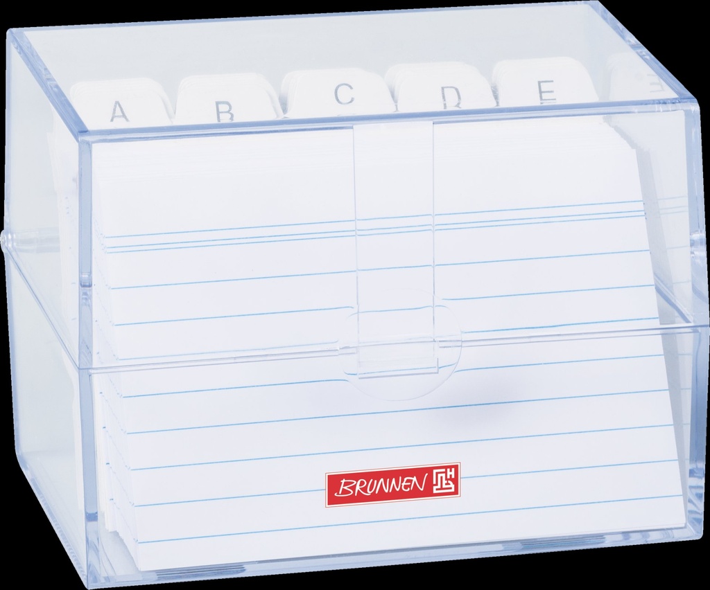 [4061947000825] Karteibox A7 gefüllt transparent