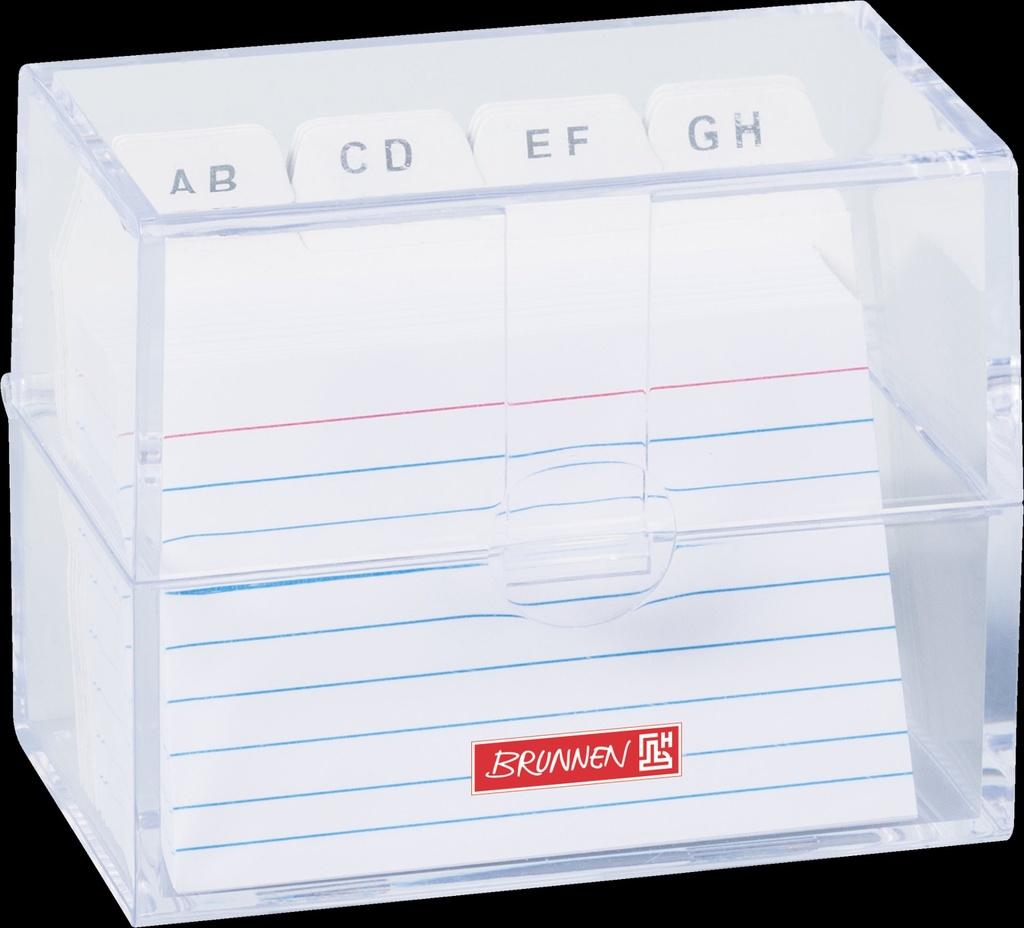[4061947000962] Karteibox A8 gefüllt transparent