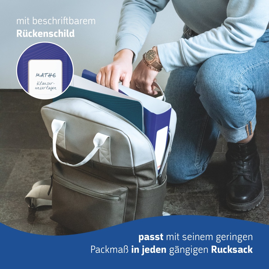 Ordner 5cm Wave blau