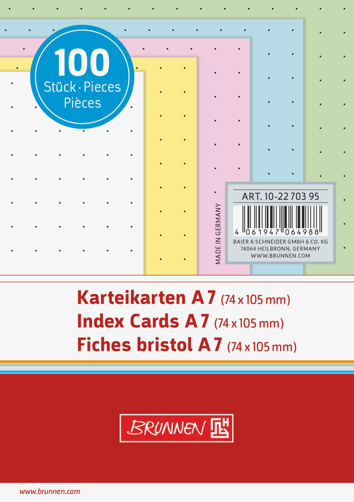 Karteikarte A7 dot sort 100St