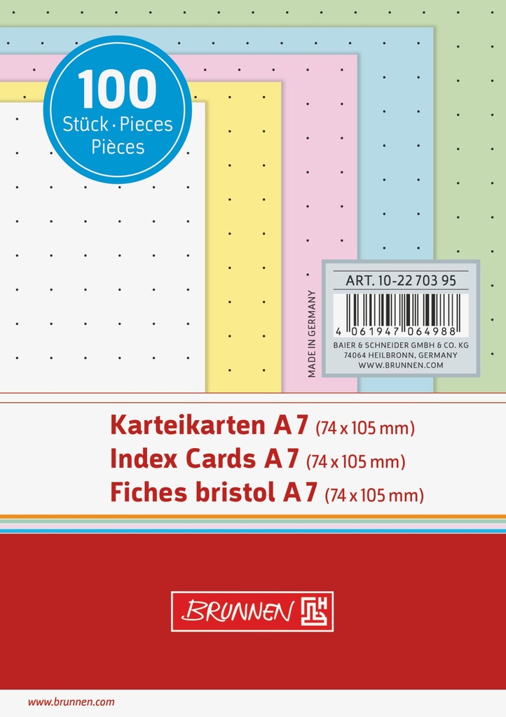 Karteikarte A7 dot sort 100St