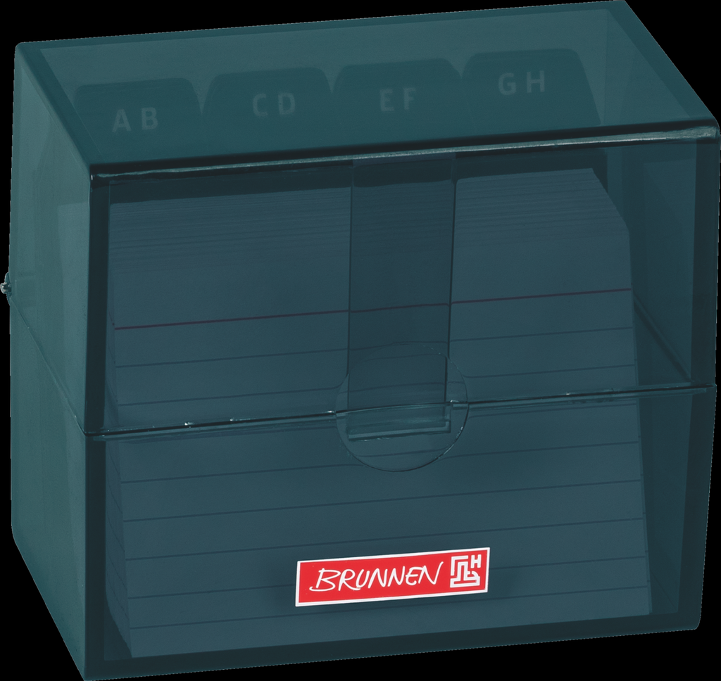 Karteibox A8 gefüllt denim