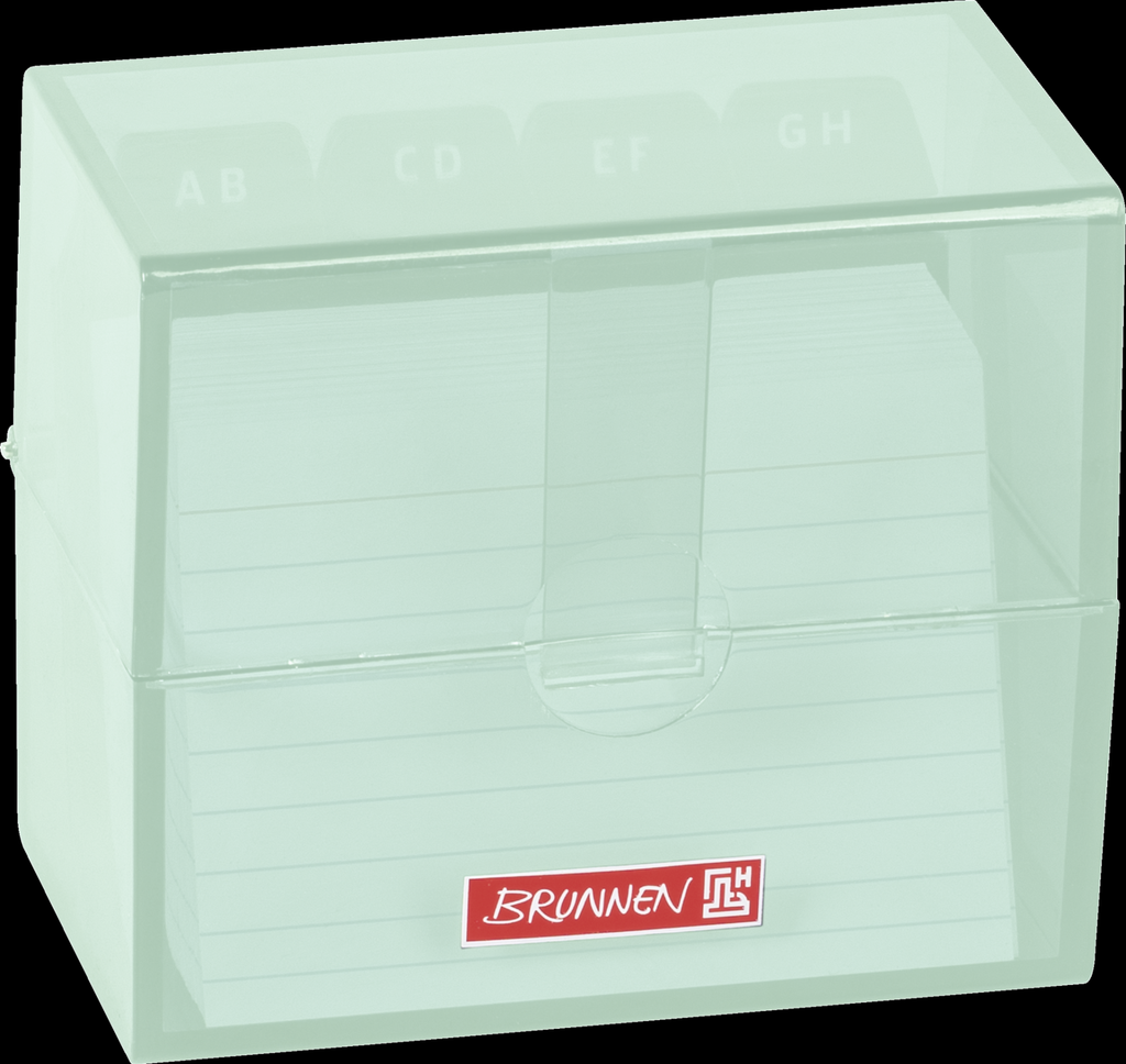 Karteibox A8 gefüllt mint
