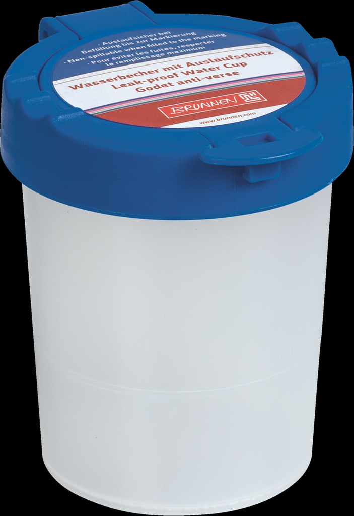 Wasserbecher blau Auslaufschutz