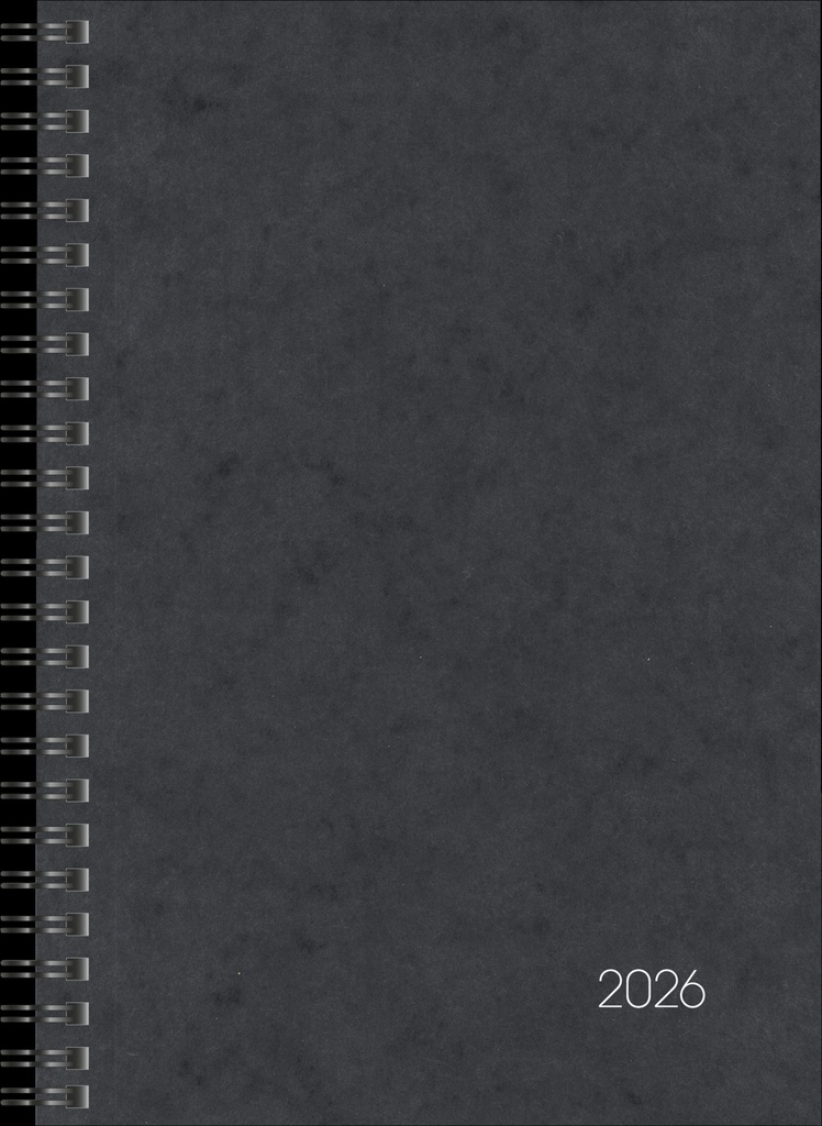 [4061947144796] Buchkalender A5 schwarz 2S/1W WireO