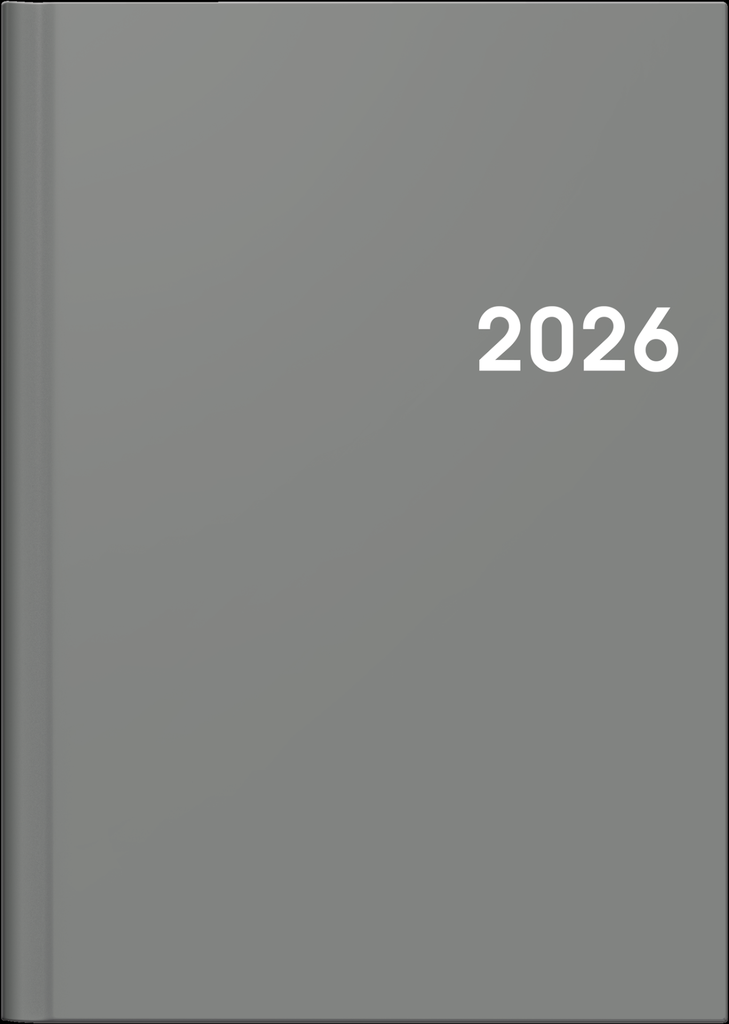 Buchkalender A5 grau 2S/1W