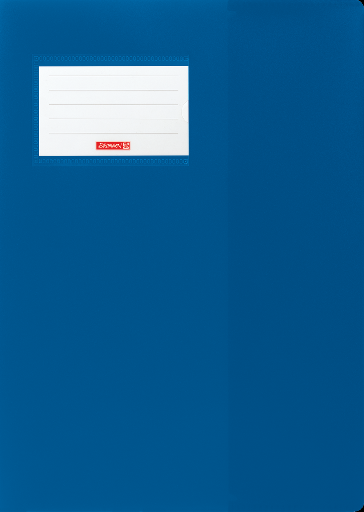 Hefthülle A4 FACT!pp blau mit Namensschild
