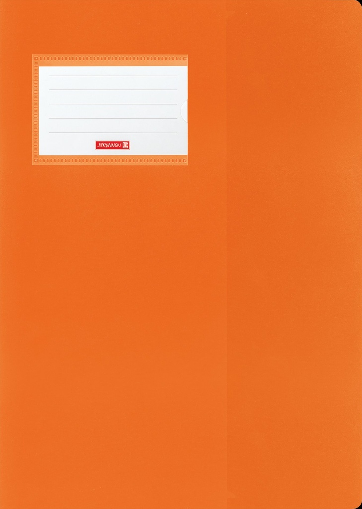 Hefthülle A4 FACT!pp orange mit Namensschild