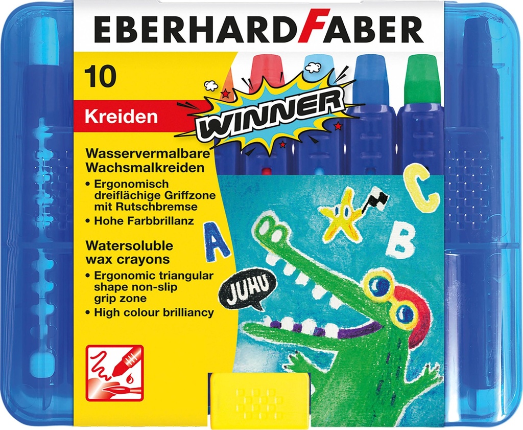 [4087205211109] Wachsmalkreide Winner wasserver. 10er