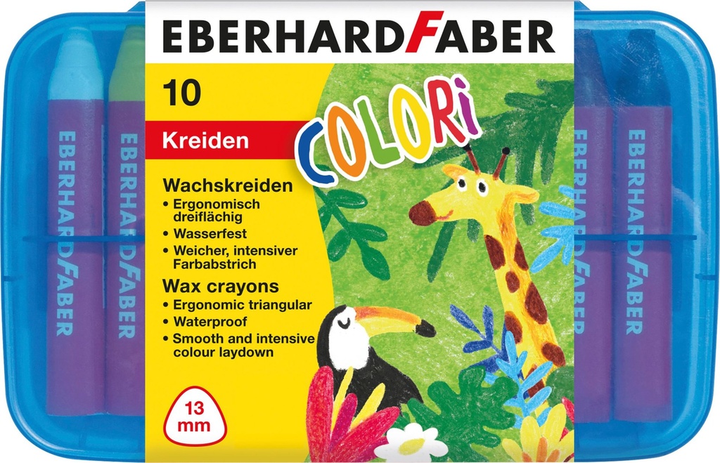 Wachsmalkreide Colori 10er Plastikbox