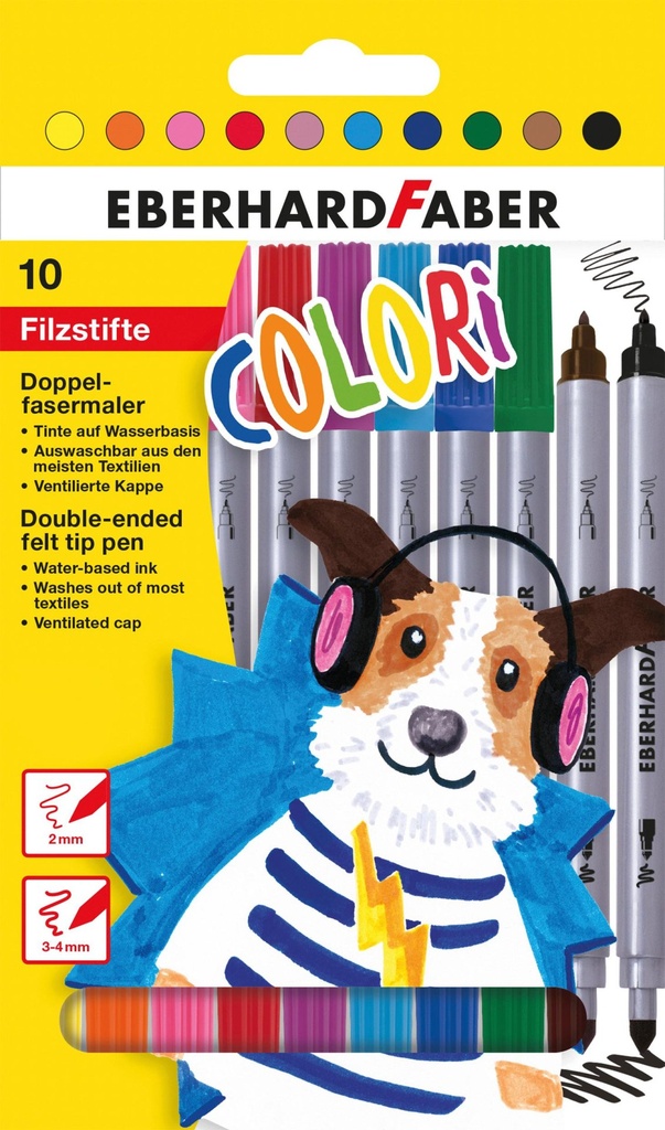 [4087205500104] Filzstifte Colori Doppelfasermaler 10er