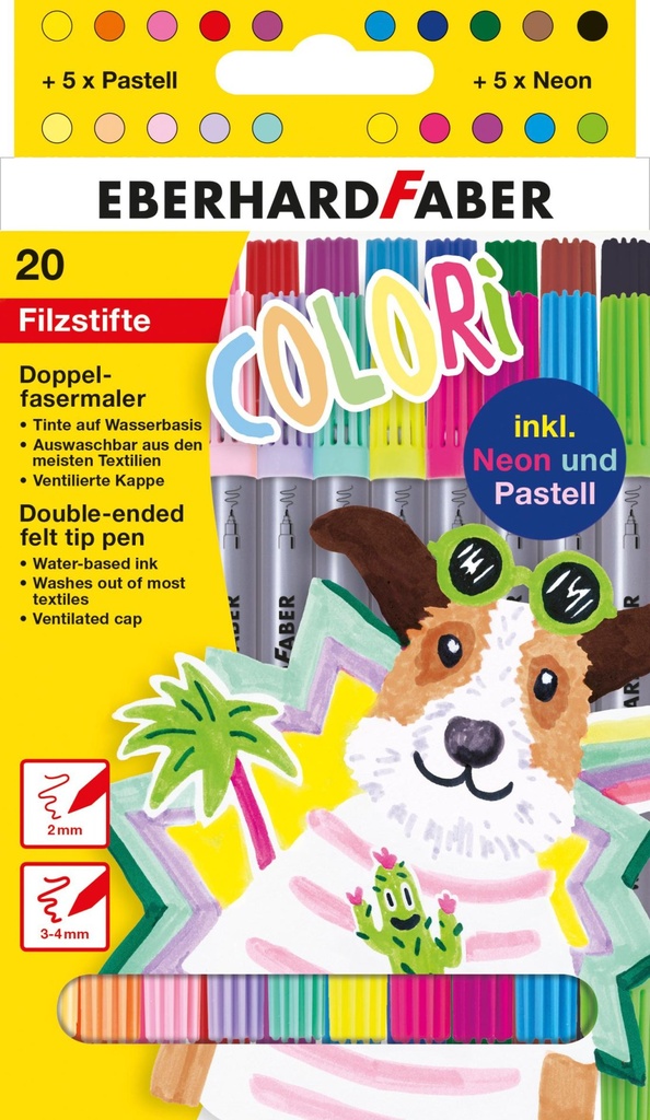 Filzstifte Colori Doppelfasermaler 20er