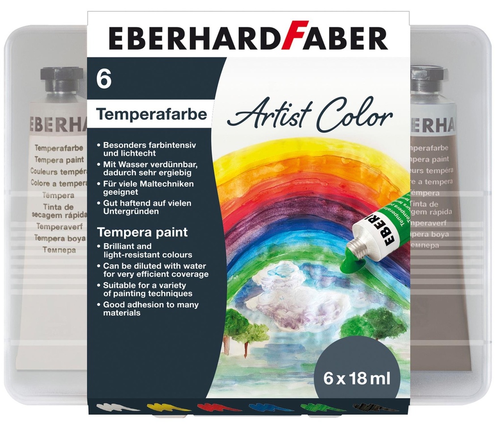 [4087205755054] Tempera Artist Color 18ml Tube 6er Etui