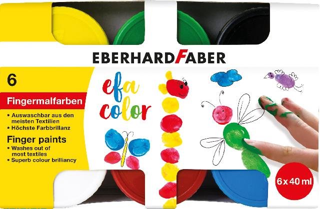[4087205786065] Fingerfarbe EFA Color 40ml 6er Etui