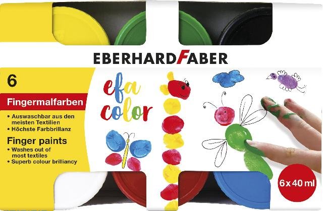 [4087205786065] Fingerfarbe EFA Color 40ml 6er Etui