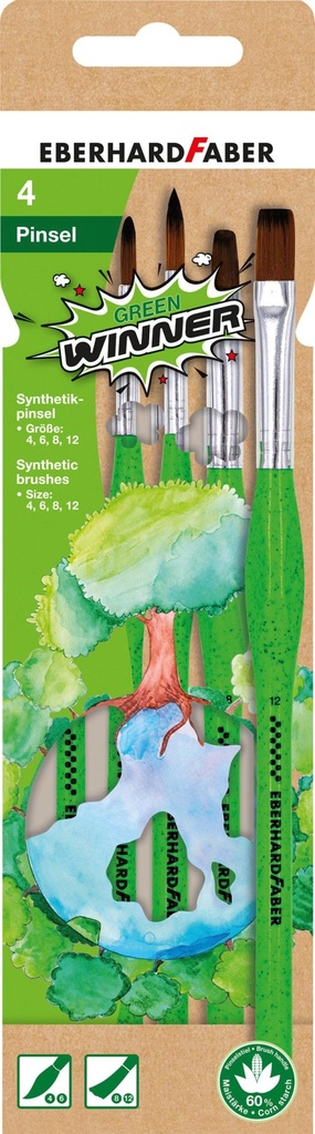 [4087205799270] Synthetik Pinsel Green Winner rund/flach