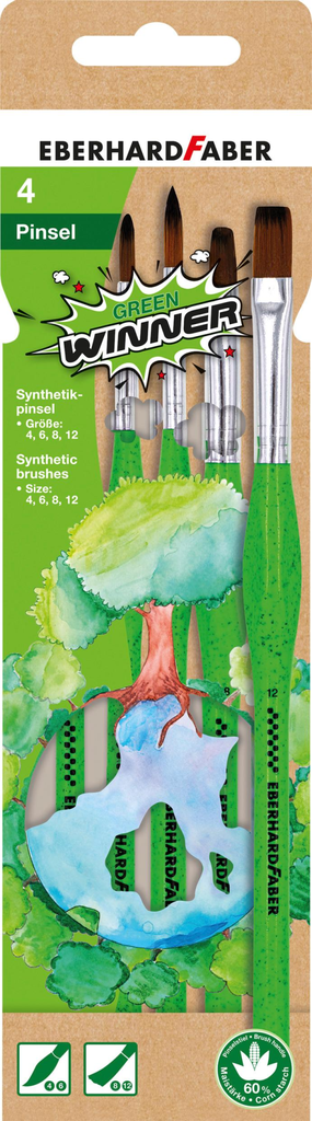 Synthetik Pinsel Green Winner rund/flach
