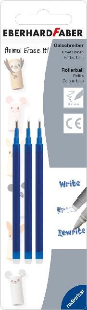 [4087205821537] Ersatzminen Animal Erase It! 3x BK blau