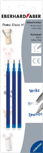 Ersatzminen Animal Erase It! 3x BK blau