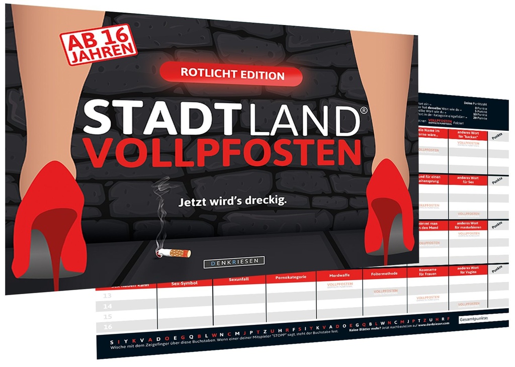 [4260528090310] DENKRIESEN - STADT LAND VOLLPFOSTEN® - ROTLICHT EDITION "Jetzt wird's dreckig." - A4