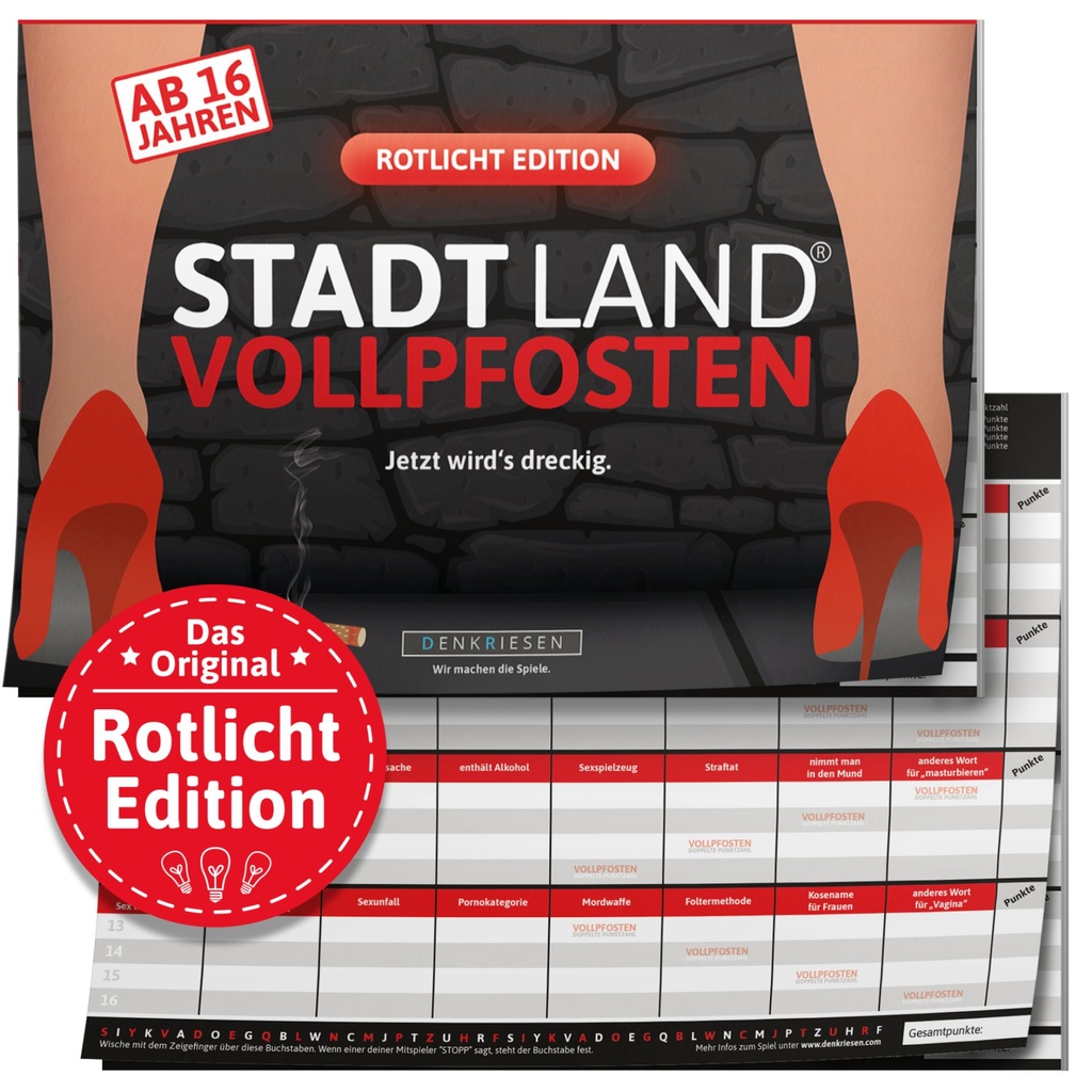 [4260528090310] DENKRIESEN - STADT LAND VOLLPFOSTEN® - ROTLICHT EDITION "Jetzt wird's dreckig." - A4