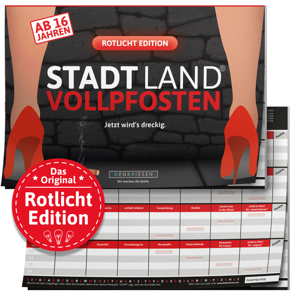DENKRIESEN - STADT LAND VOLLPFOSTEN® - ROTLICHT EDITION "Jetzt wird's dreckig." - A4