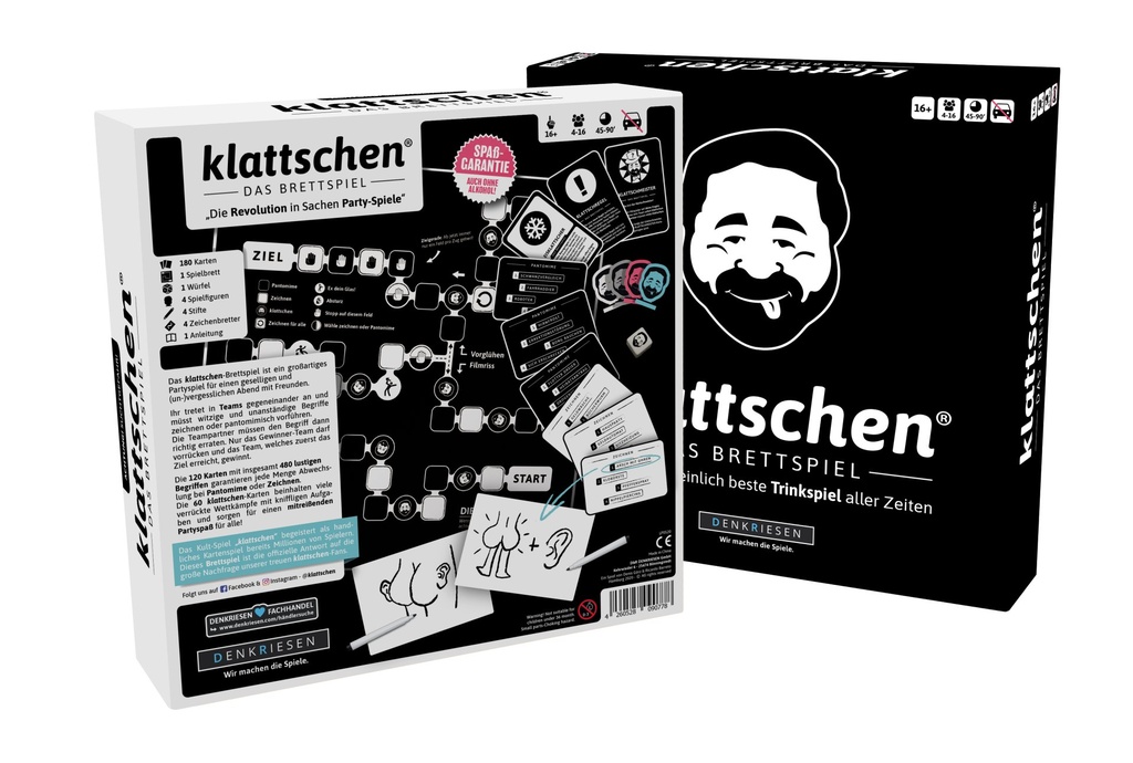 [4260528090778] DENKRIESEN - klattschen® - Trinkspiel - DAS BRETTSPIEL "Das wahrscheinlich beste Trinkspiel aller Zeiten"