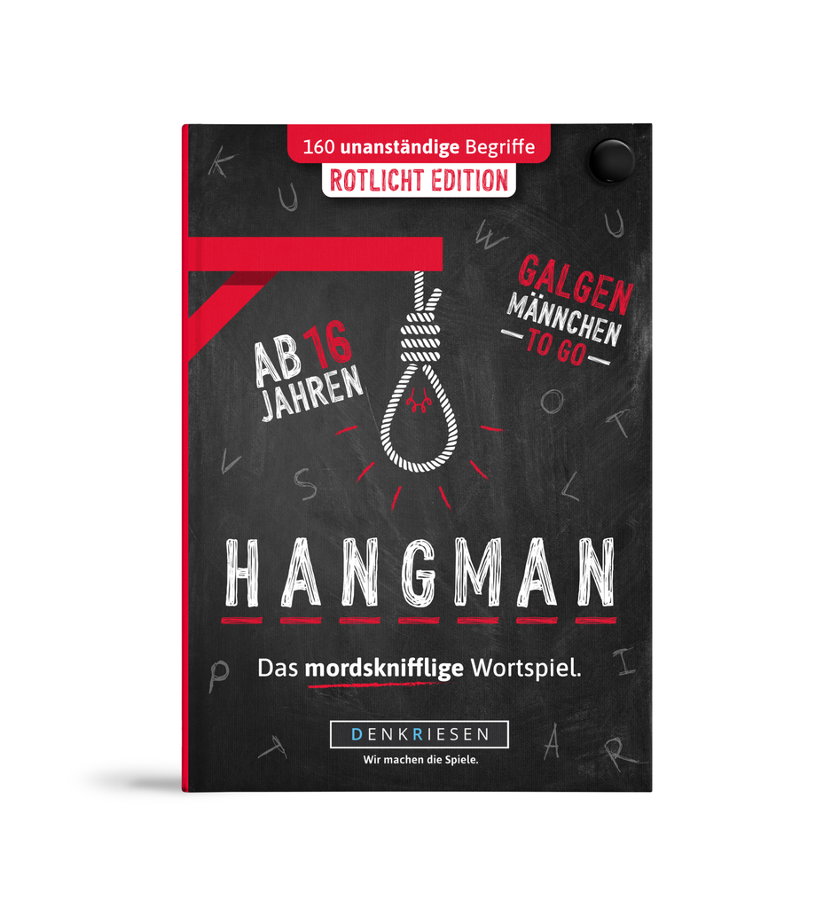 DENKRIESEN - HANGMAN® - ROTLICHT EDITION "Galgenmännchen TO GO"