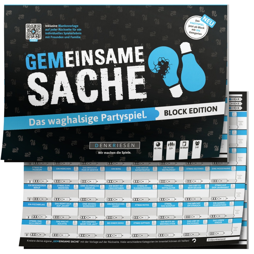 [4260528091621] DENKRIESEN - PARTYFIEBER - GEMEINSAME SACHE Block Edition "Das waghalsige Partyspiel"