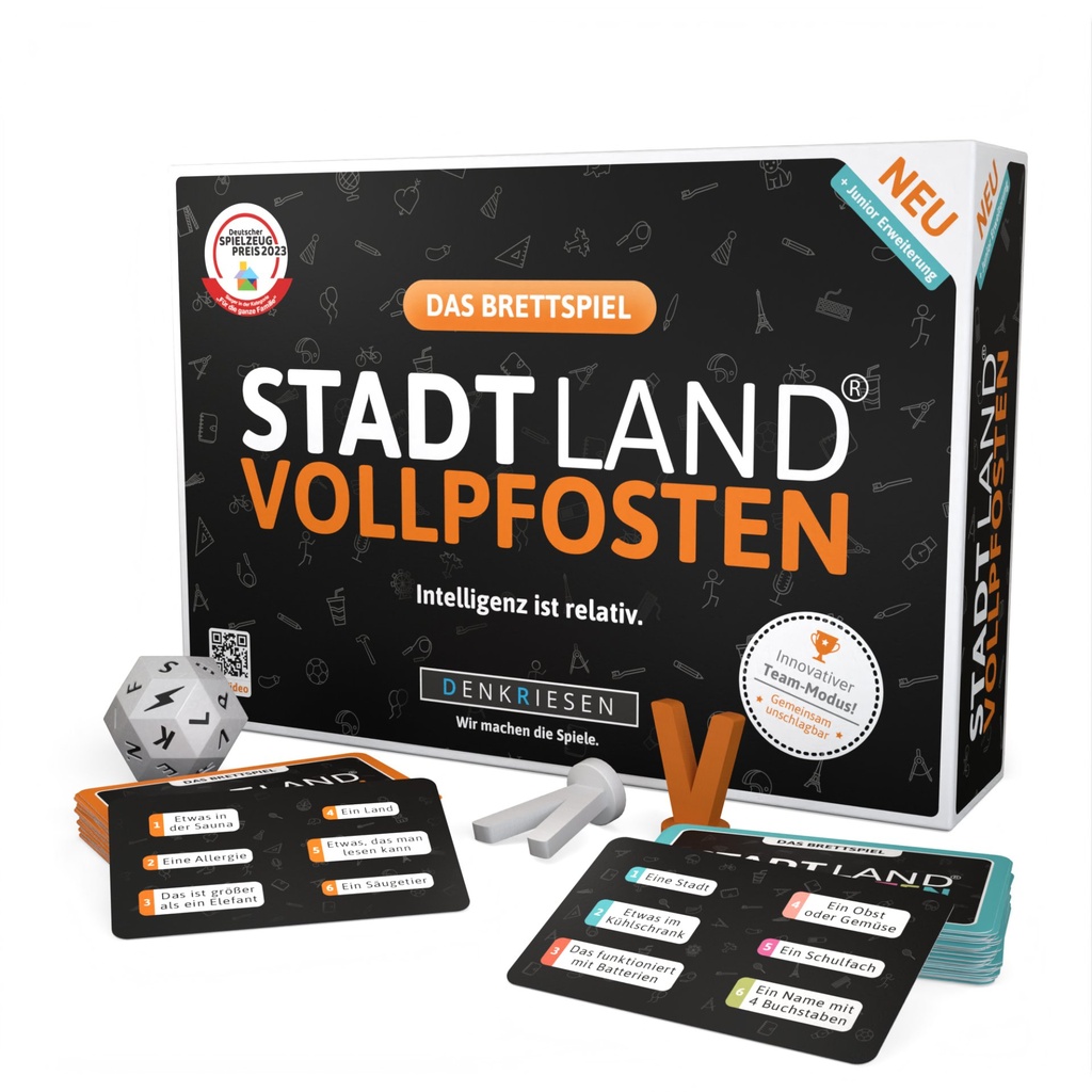 [4260528096046] DENKRIESEN - STADT LAND VOLLPFOSTEN® Brettspiel + Junior Erweiterung
