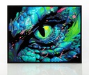Diamond Painting Neon Drachenauge