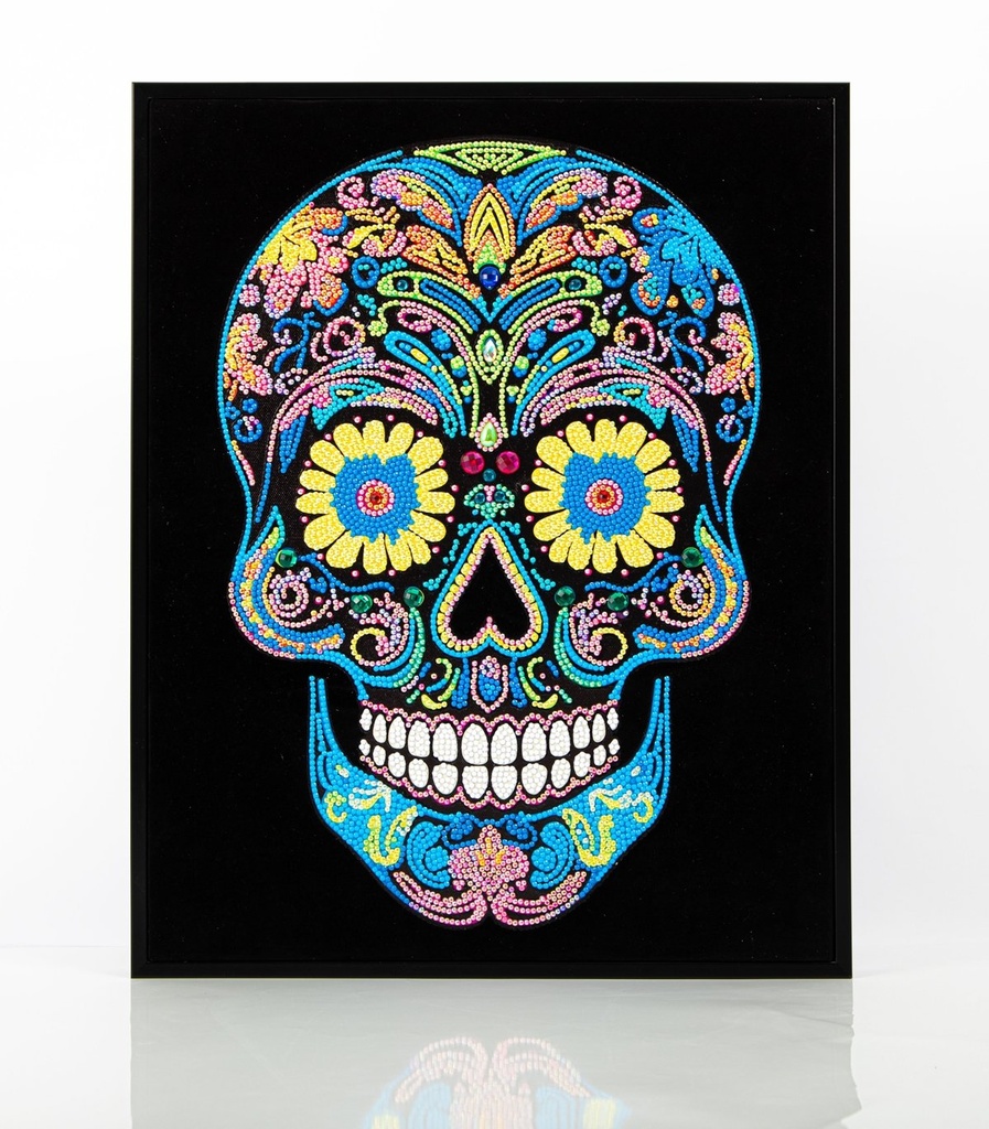 [4895225943593] Diamond Painting Neon Totenkopf