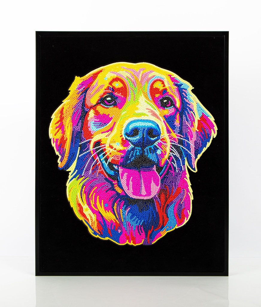 [4895225943678] Diamond Painting Neon Golden Retriever