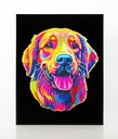 Diamond Painting Neon Golden Retriever